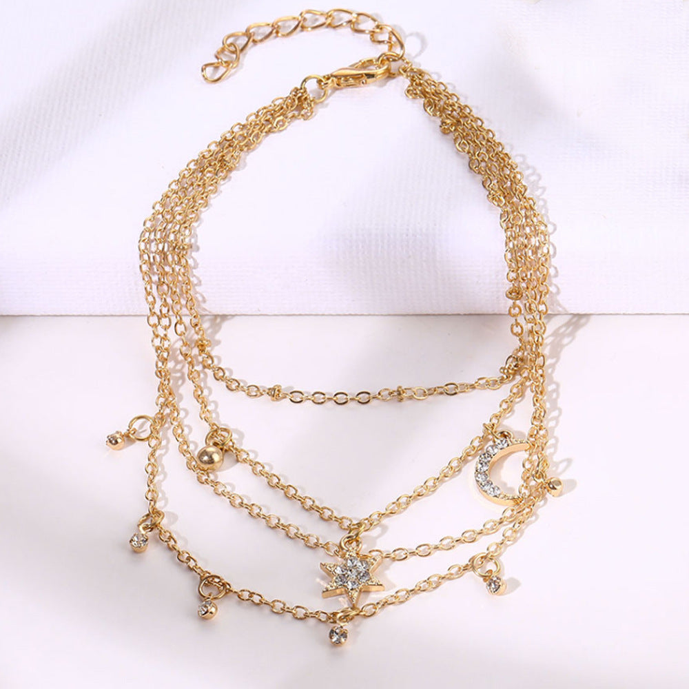 Éclat Cross Layered Anklet